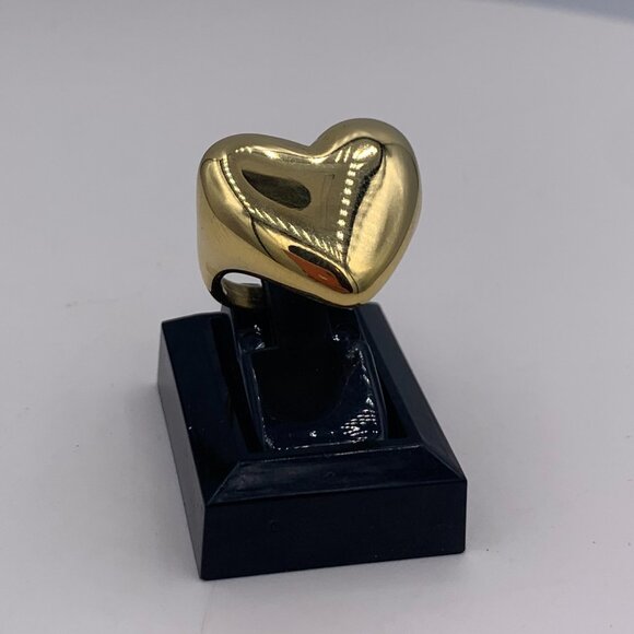 New, no tags, hard acrylic clamshell, clutch purse, mirror gold, fully lined - Picture 14 of 16